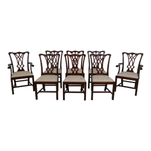 Set of 8 Henkel Harris Model 107 Mahogany Dining Room Chairs