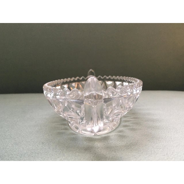 1940s 1940’s Imperial Glass Triangle Patterned Handled Dish For Sale - Image 5 of 13