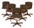 Vintage Office Chairs in Wood, 1970, Set of 5 For Sale
