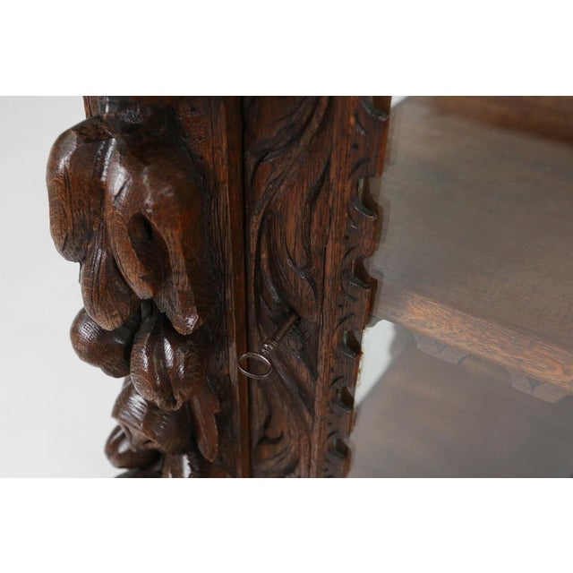 Baroque Style Display Case in Oak, Belgium, 1950s For Sale - Image 11 of 18