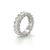 9.33 Carats Diamond Eternity Band, Platinum, Size 6.5 For Sale - Image 4 of 4