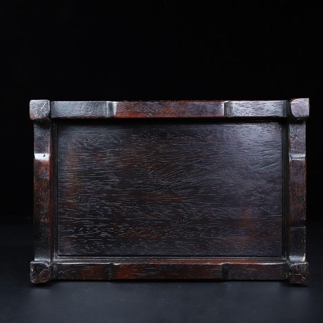 Late 20th Century Wooden Lidded Box With Mother-of-Pearl Bird and Floral Inlay For Sale - Image 10 of 10