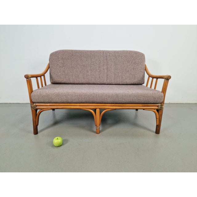 Organic Modern Bamboo and Rattan Loveseat from McGuire, 1970s For Sale - Image 16 of 18