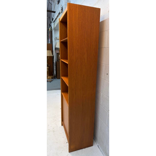 Brown Mid-Century Modern Danish Teak Bookcase For Sale - Image 8 of 10