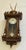Antique Herman Bkack Forest wall pendulum clock with deer antlers, antler tips and borrows. White enamel face clock...