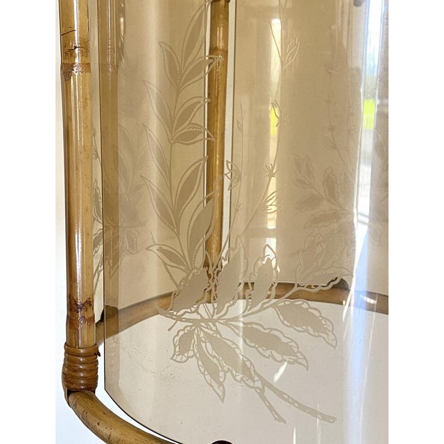 Vintage Bamboo Lantern Hanging Light, 1980s For Sale - Image 4 of 7