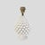 Vintage Pine Cone Shaped White Ceramic Table Lamps, 1960s, Set of 2 For Sale - Image 6 of 15