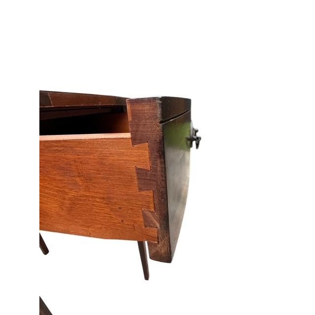 Vintage Mersman Federal Style Mahogany Drop Leaf Accent Table With Drawer For Sale - Image 10 of 15
