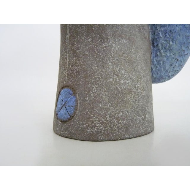 1980s Cabinet of Curiosities Polychrome Terracotta Face Sculpture, 1980s For Sale - Image 5 of 11