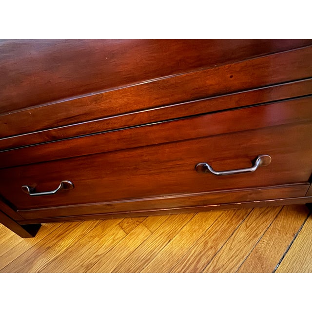Brown Pottery Barn Stratton Dark Brown Wood Dresser For Sale - Image 8 of 15