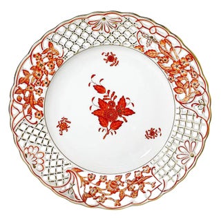 Porcelain Apponyi Rust Wall Decoration Plate from Herend Hungary For Sale