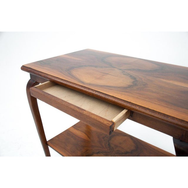 Wood Art Deco Polish Side Table, 1950s For Sale - Image 7 of 10