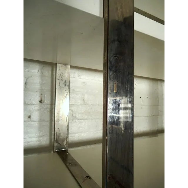 Metal Mid-Century Chrome Frame Bookcase For Sale - Image 7 of 8