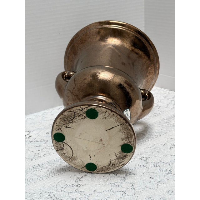 1990s Vintage Bronze Toned Urn Shaped Vase or Vessel For Sale - Image 5 of 9