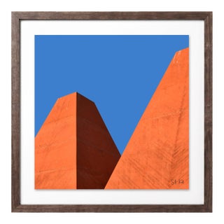 “Cascais 01” Giclee Archival Pigment Print 18x18 Framed in Walnut For Sale