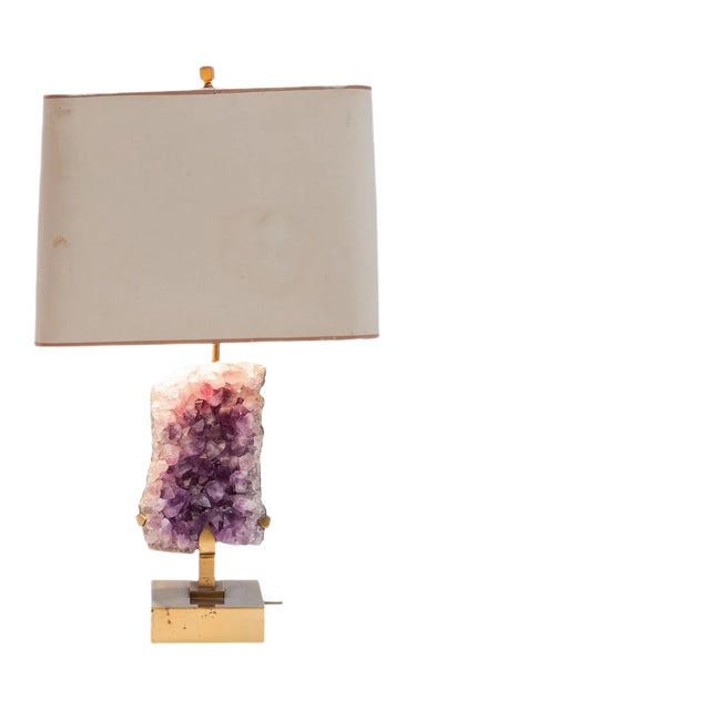 Amethyst Table Lamp by Willy Daro, Belgium, 1970s For Sale