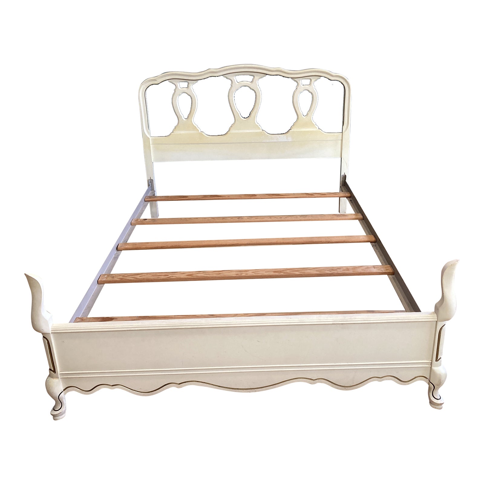 1950s MidCentury French Provincial Painted Full Size Bed Frame Chairish