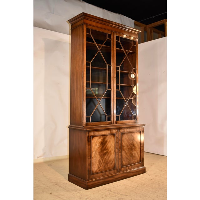 English Mahogany Bookcase, Circa 1920's For Sale - Image 4 of 8