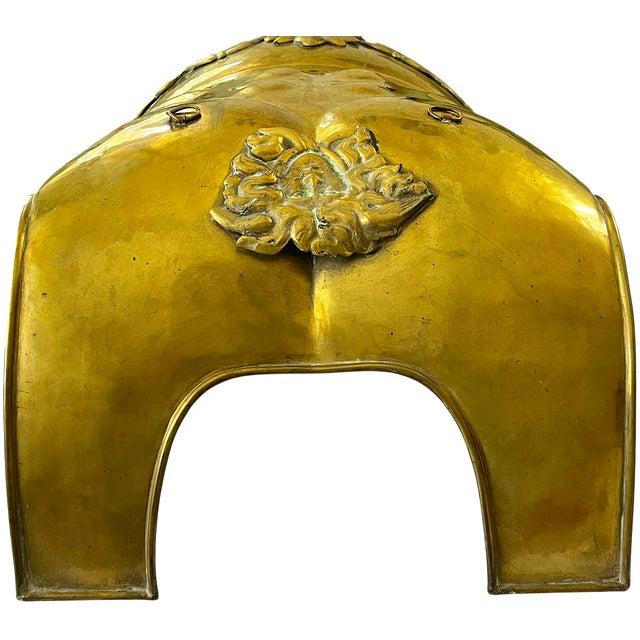 Brass Mid 20th Century Roman Style Life-Size Brass Cuirass Wall Sculpture With Medusa Relief For Sale - Image 8 of 14