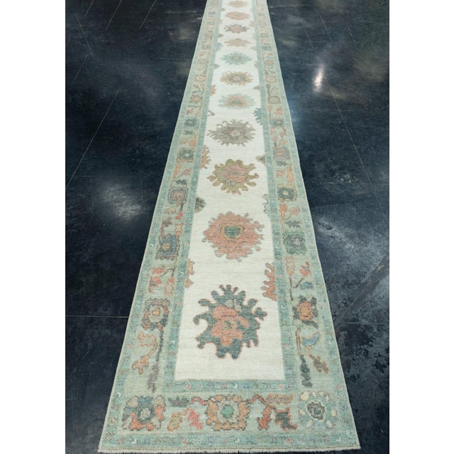 Turkish Oushak Runner Rug 2'10" x 18'9" #17360 For Sale - Image 4 of 8