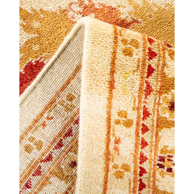 Eclectic, One-of-a-Kind Hand-Knotted Area Rug - Ivory, 9' 1" x 12' 1" For Sale In New York - Image 6 of 8