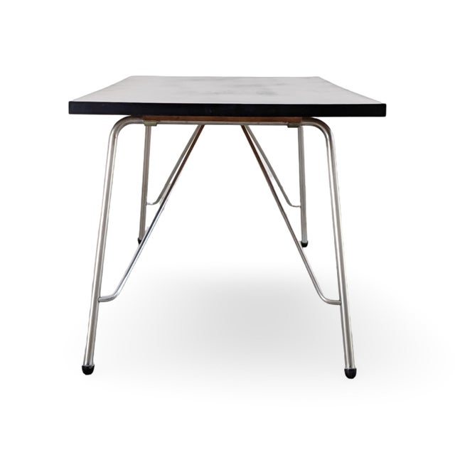 Mid-Century Black Folding Coffee Table For Sale - Image 5 of 10