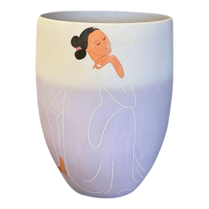 Rc Gorman "Noon" Ceramic Floor Vase, 1987 - 19" Diameter X 26" Tall