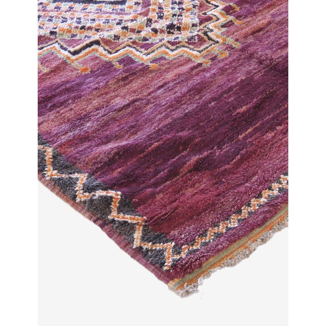 Tribal Moroccan Vintage Boujaad Wool Rug - 13.8 X 6.8 Ft For Sale - Image 3 of 8