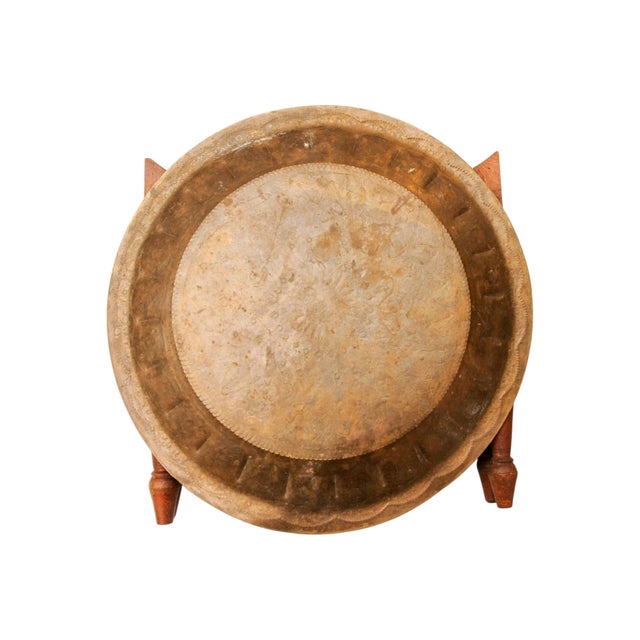 Handcrafted Folding Tea Table with Brass Tray from Liberty of London, 1900s, Set of 2 For Sale - Image 12 of 13