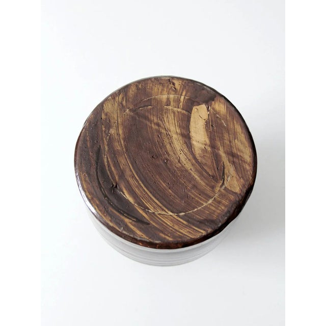 Antique Stoneware Crock Attributed to Red Wing For Sale - Image 6 of 9