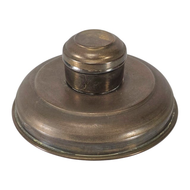 Vintage Brass Tiffin Lunchbox Carrier – Handcrafted Two-Tier Stacking 11.5" For Sale - Image 11 of 12