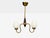 Mid-Century Modern Swedish Modern, Pendant Light, Wood, Brass, Glass, 1960s For Sale - Image 3 of 9