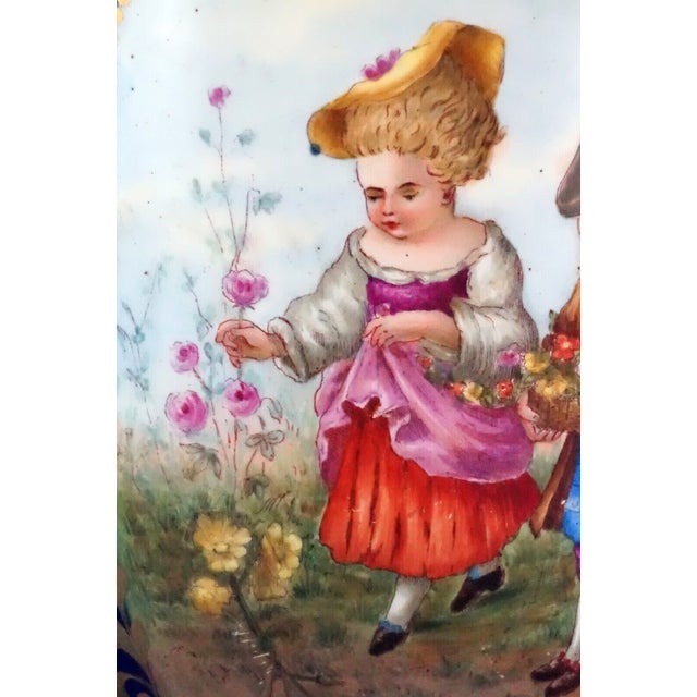 Vintage Empire Hand-Painted Porcelain Vase from Fischer J. Manufactory, 1920s For Sale - Image 16 of 18