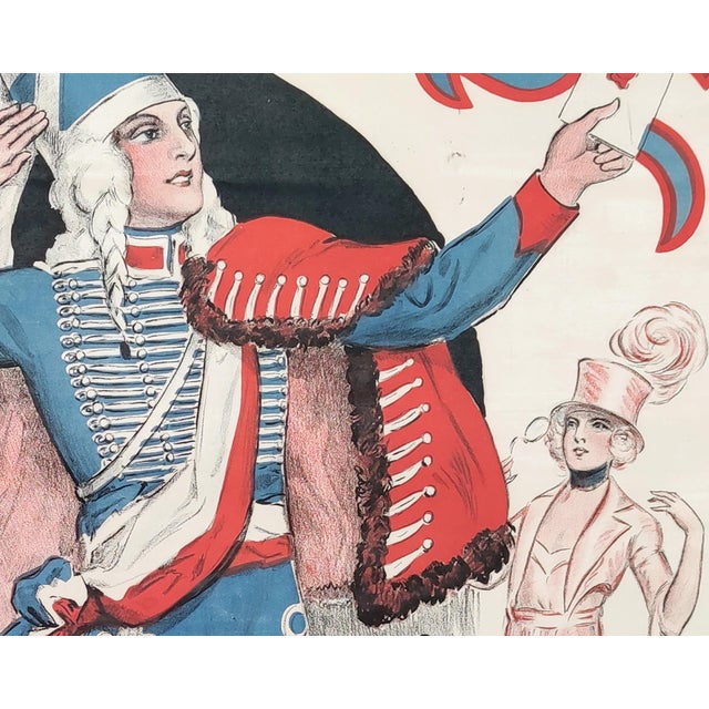 1920s Vintage French Operetta Parisian Theatre Poster, 1920s For Sale - Image 5 of 7