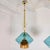 Mid-Century Modern Pair of Petrol Blue Glass Pendants, Italy For Sale - Image 3 of 12