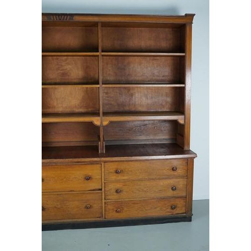 Large Antique Art Deco German Oak Chocolate Shop Cabinet, 1920s For Sale - Image 9 of 18