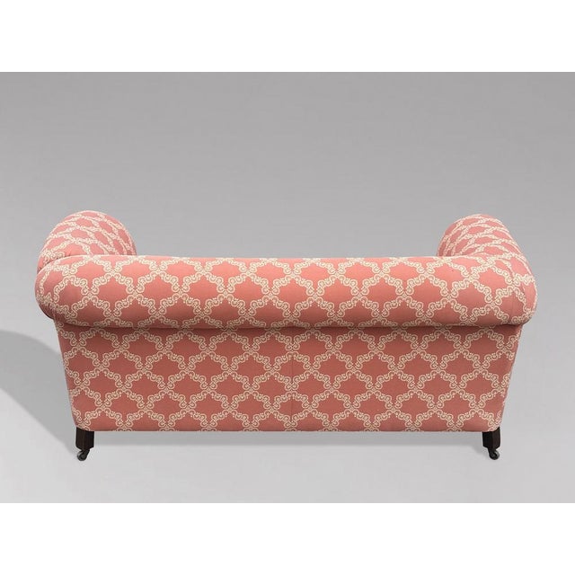 Pink Antique Victorian Chesterfield Sofa, 1890 For Sale - Image 8 of 11