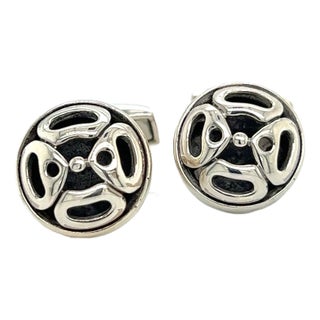 Late 20th Century John Hardy Estate Mens Cufflinks Silver, A Pair For Sale