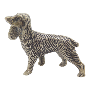 Vintage Italian Handmade Genuine Silver 1950s Dog Rare Large Solid Figurine