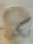 Late 20th Century Vintage Heavy Solid White Marble Stone Vessel / Brush Holder / Bud Vase For Sale - Image 5 of 11