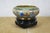 6 Chinese Brass Cloisonne Enameled Floral Vases Brush Bowls Ashtray Dishes For Sale - Image 4 of 17