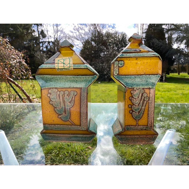 1970s Cubist Pots by Pedro Borja, 1970s, Set of 2 For Sale - Image 5 of 8