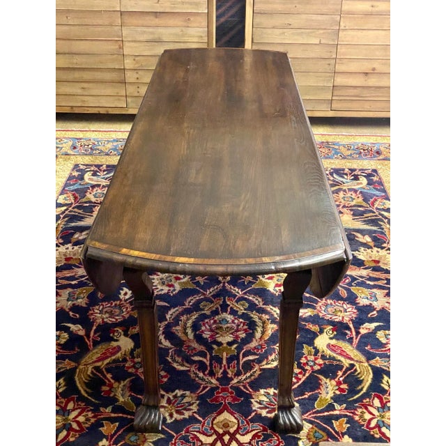 Late 20th Century English Oval Drop Leaf Dining Table For Sale - Image 11 of 13