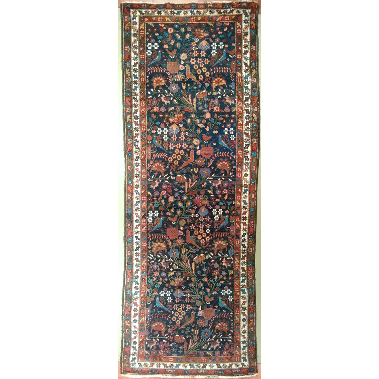 Antique Persian Mehraban Rug - 3’4” X 9’6” | Chairish