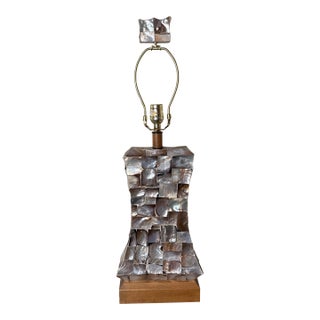 Vintage Mother of Pearl Coastal Table Lamp For Sale