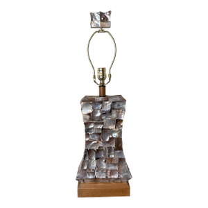 Vintage Mother of Pearl Coastal Table Lamp