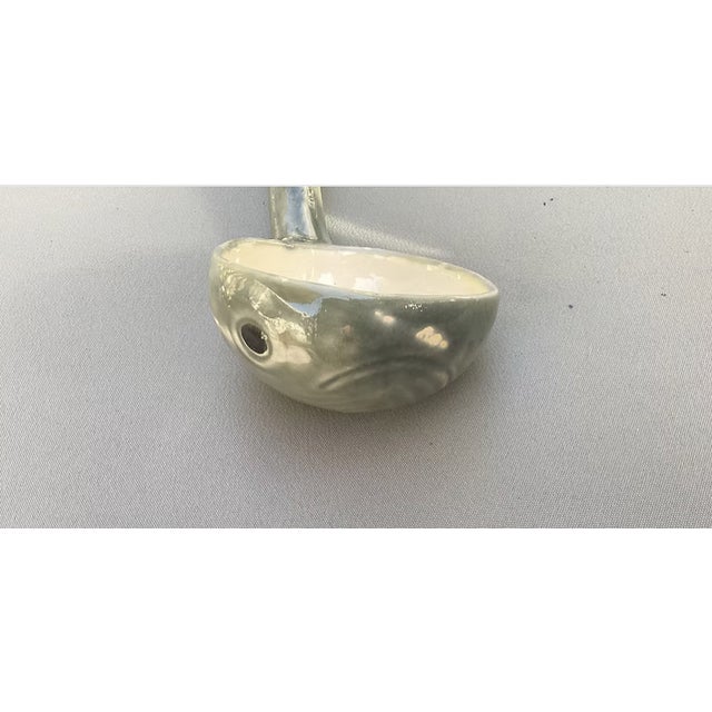 Vintage Majolica Fish Tureen With Ladle | 1950s For Sale In Los Angeles - Image 6 of 9