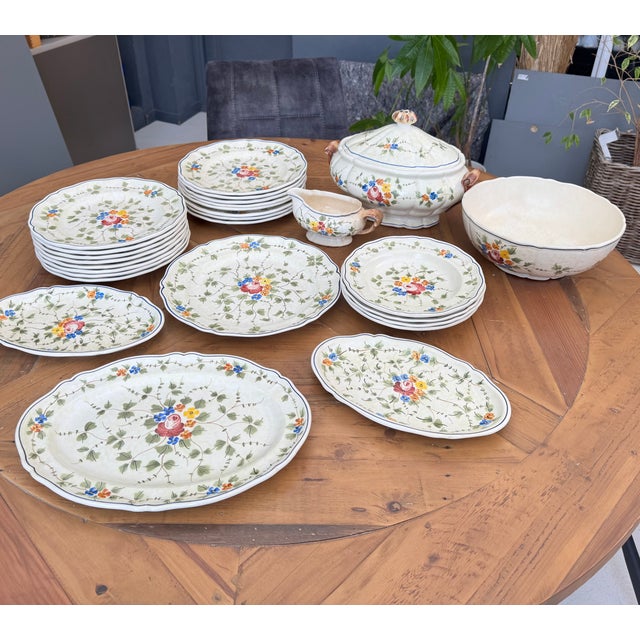 Vintage Dinnerware Set, France, 1950, Set of 27 For Sale - Image 10 of 18