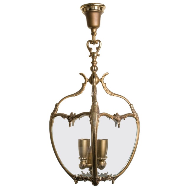 Bronze and Glass French Lantern For Sale - Image 11 of 11