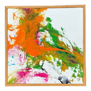 Vintage Original Abstract Oil on Canvas